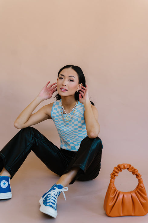 Fair Game Checkered Top